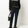 Alexander McQueen logo-intarsia crew-neck jumper