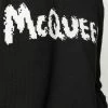 Alexander McQueen logo-intarsia crew-neck jumper
