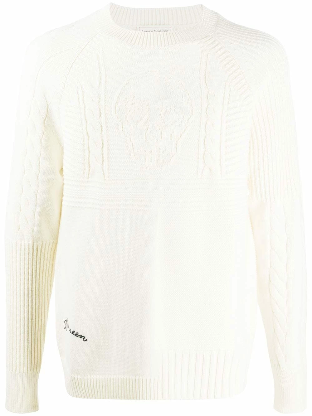 Alexander McQueen Cable knit skull jumper 1 Alexander McQueen cable-knit skull jumper