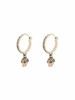 Alexander McQueen skull hoop earrings