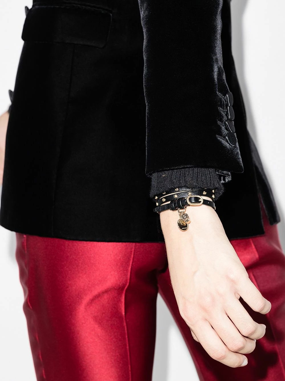 Alexander McQueen Skull stud wraparound bracelet 2 Alexander McQueen skull stud wraparound bracelet