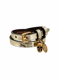 Alexander McQueen wrapped skull bracelet