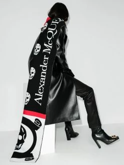 Alexander McQueen logo-print scarf