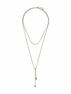 Alexander McQueen double-wrap skull necklace