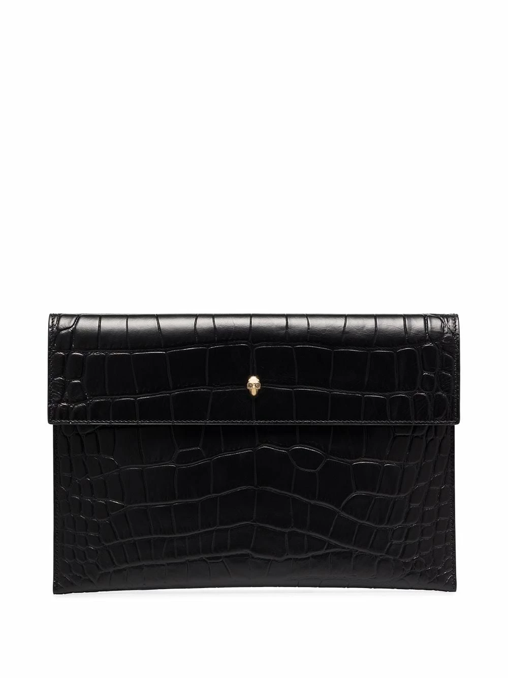 Alexander McQueen Croc effect envelope clutch bag 1 Alexander McQueen croc effect envelope clutch bag