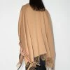 Alexander McQueen Selvedge fringed wool cape