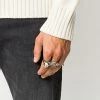 Alexander McQueen skull-motif two-finger ring