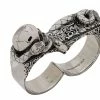Alexander McQueen skull-motif two-finger ring