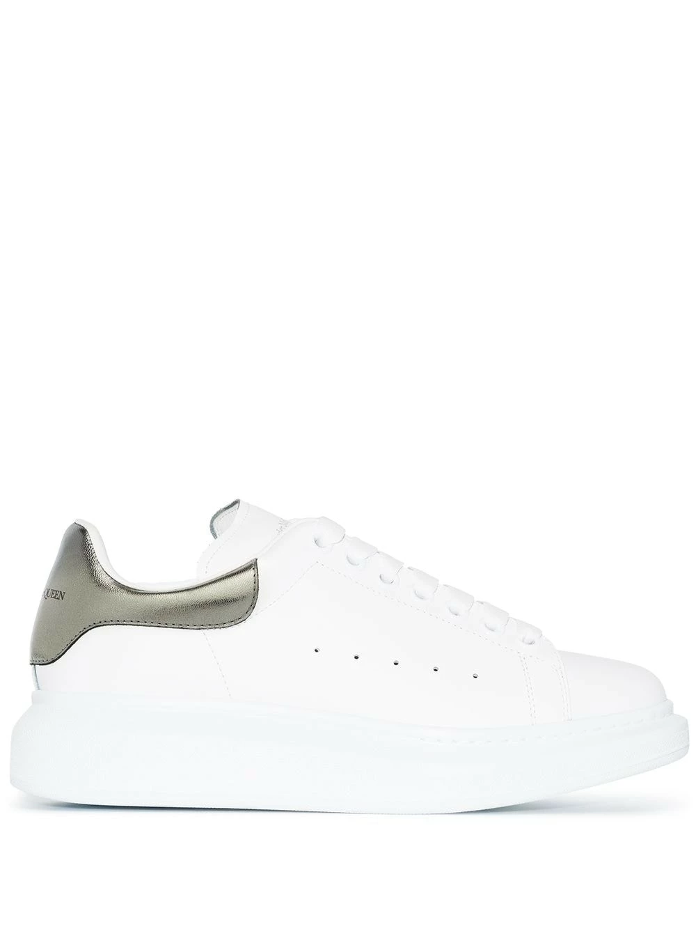 Alexander McQueen Oversized metallic leather sneakers 1 Alexander McQueen Oversized metallic leather sneakers