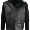 Alexander McQueen contrasting shoulders zipped jacket