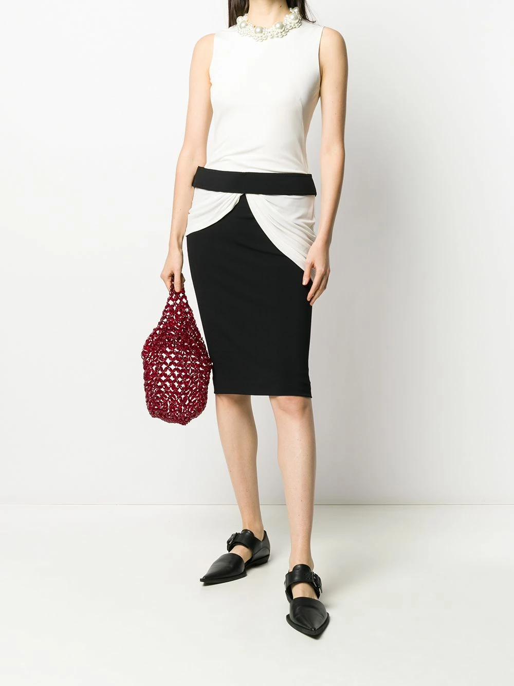 Alexander McQueen Draped detail fitted dress 2 Alexander McQueen draped-detail fitted dress