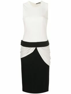 Alexander McQueen draped-detail fitted dress