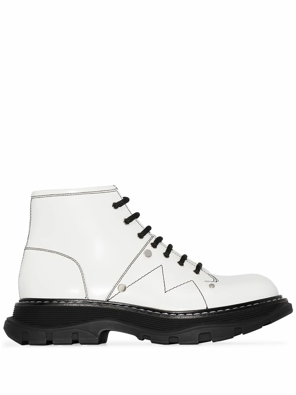 Alexander McQueen Tread lace up leather boots 1 Alexander McQueen Tread lace-up leather boots