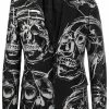 Alexander McQueen skull-print single-breasted blazer
