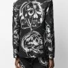 Alexander McQueen skull-print single-breasted blazer