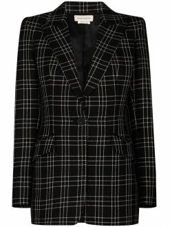Alexander McQueen checked pattern blazer