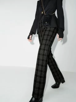 Alexander McQueen check-pattern slim-leg trousers