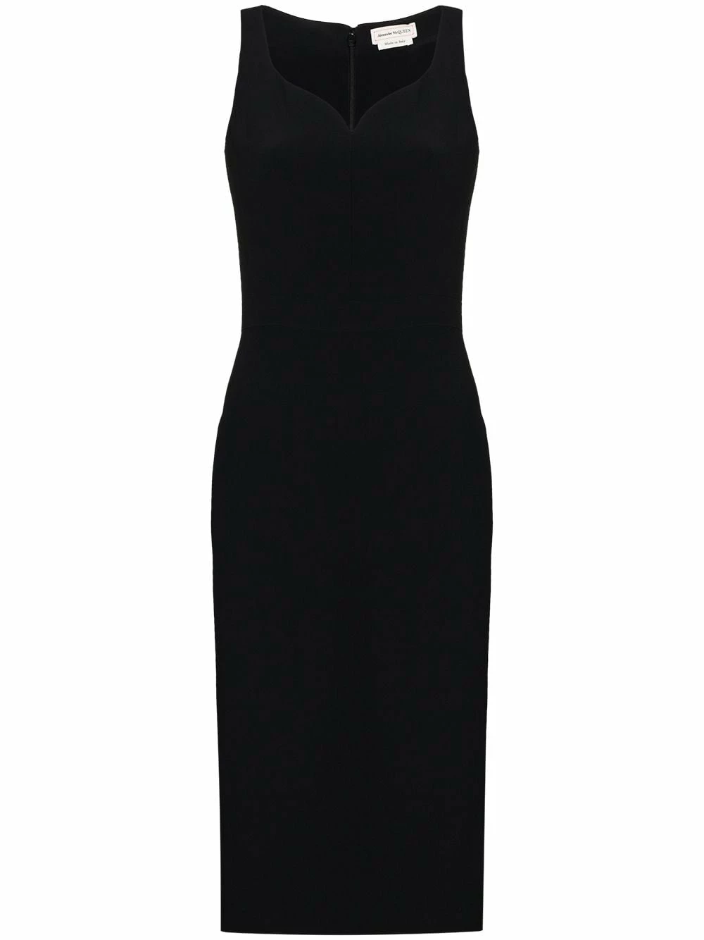 Alexander McQueen Sweetheart neck fitted midi dress 1 Alexander McQueen sweetheart-neck fitted midi dress