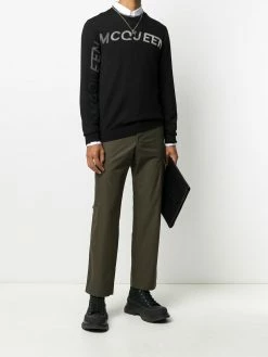 Alexander McQueen cotton straight-leg trousers