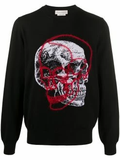 Alexander McQueen skull motif knitted jumper