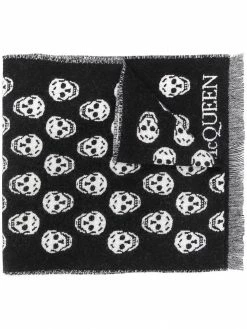 Alexander McQueen skull jacquard-woven scarf