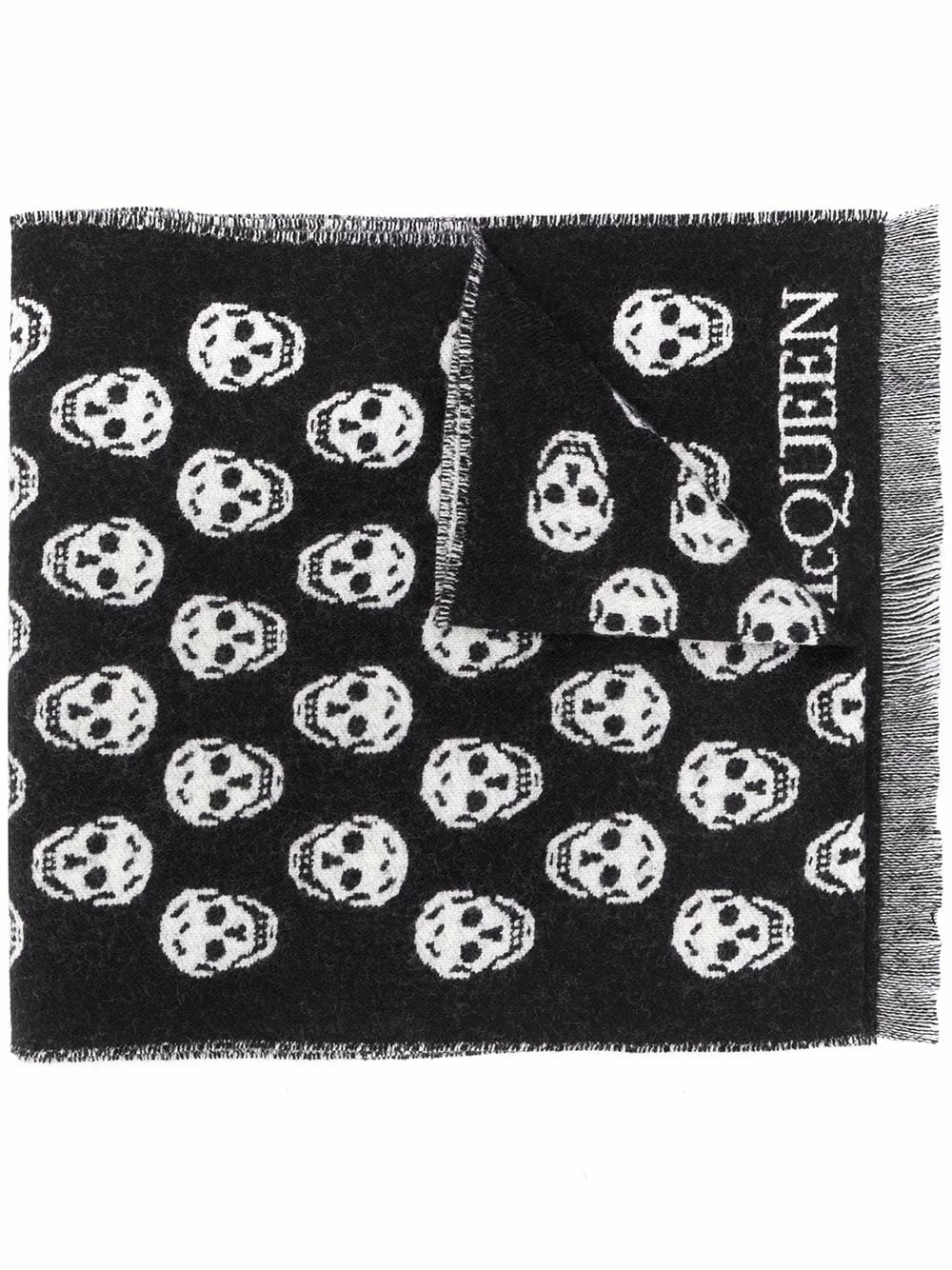 Alexander McQueen Skull jacquard woven scarf 1 Alexander McQueen skull jacquard-woven scarf