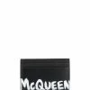 Alexander McQueen Graffiti print cardholder