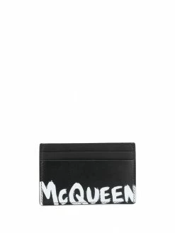 Alexander McQueen Graffiti print cardholder
