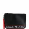 Alexander McQueen logo-print clutch