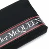 Alexander McQueen logo stripe zipped clutch