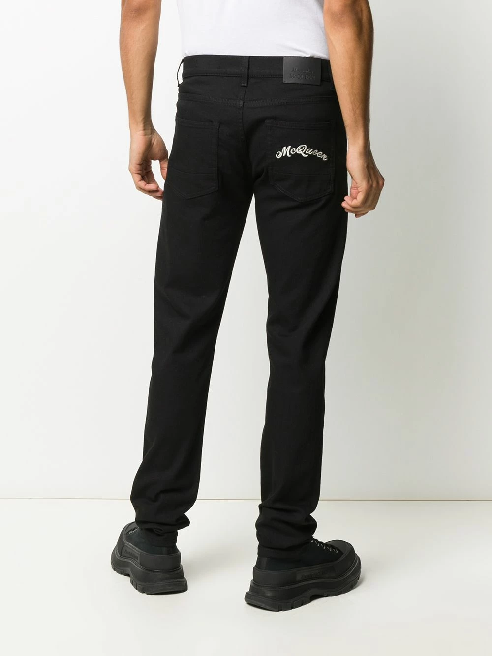 Alexander McQueen Embroidered logo slim fit jeans 4 Alexander McQueen embroidered logo slim-fit jeans