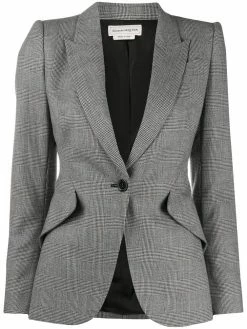 Alexander McQueen Prince of Wales fitted blazer