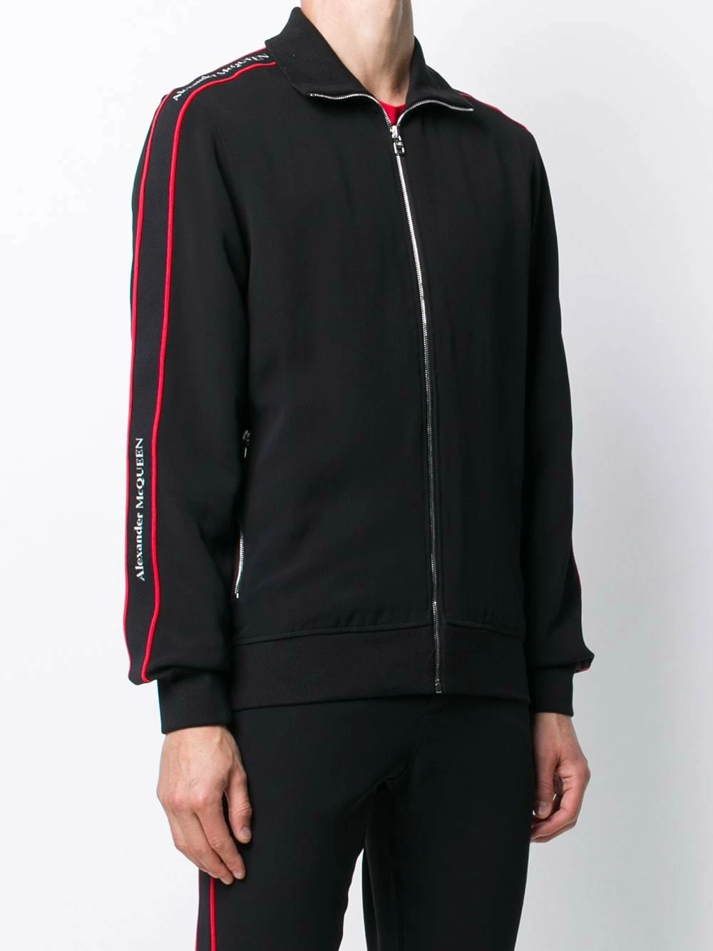 Alexander McQueen Sleeves appliqués zipped jacket 3 Alexander McQueen sleeves appliqués zipped jacket