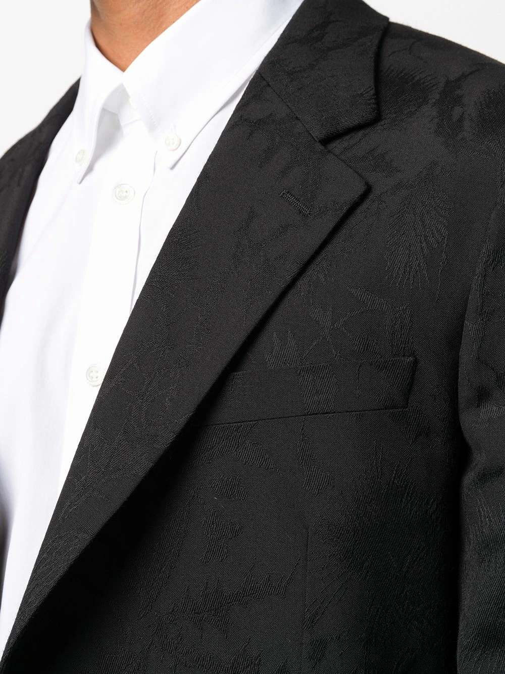 Alexander McQueen Jacquard woven single breasted blazer 5 Alexander McQueen jacquard-woven single-breasted blazer