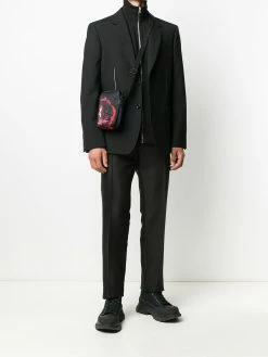 Alexander McQueen contrasting slits single-breasted blazer