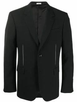 Alexander McQueen contrasting slits single-breasted blazer