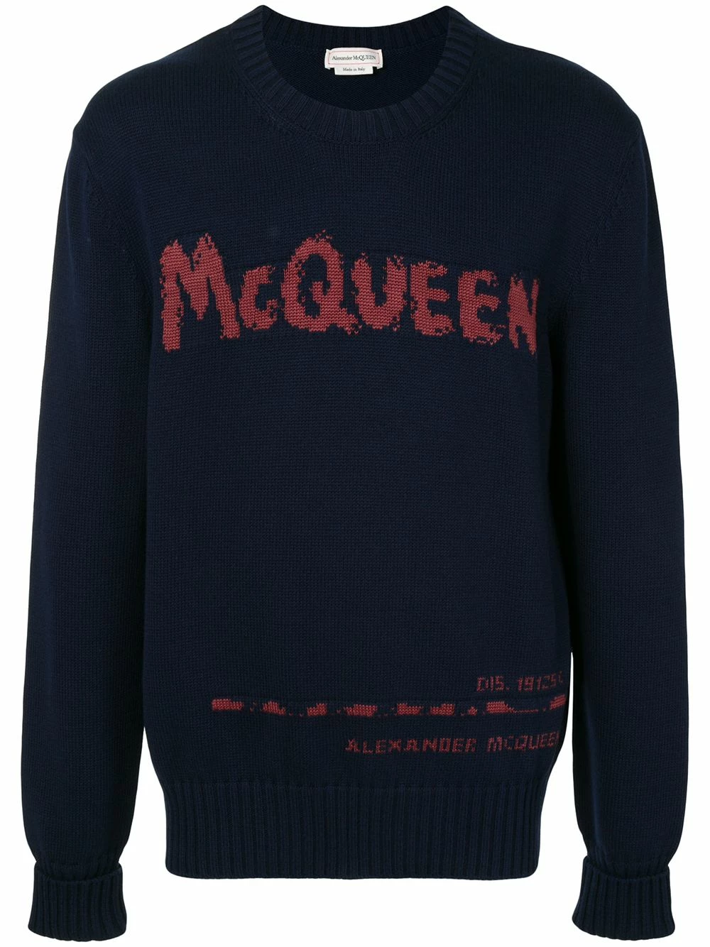 Alexander McQueen Jacquard logo jumper 1 Alexander McQueen jacquard-logo jumper