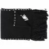Alexander McQueen skull knit frayed edge scarf