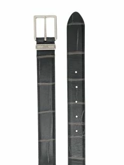 Alexander McQueen crocodile-effect Identity belt