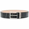 Alexander McQueen crocodile-effect Identity belt