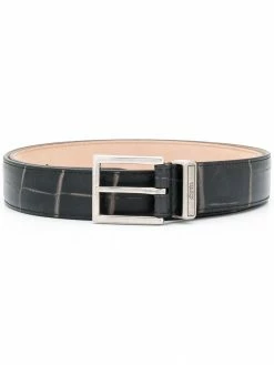 Alexander McQueen crocodile-effect Identity belt