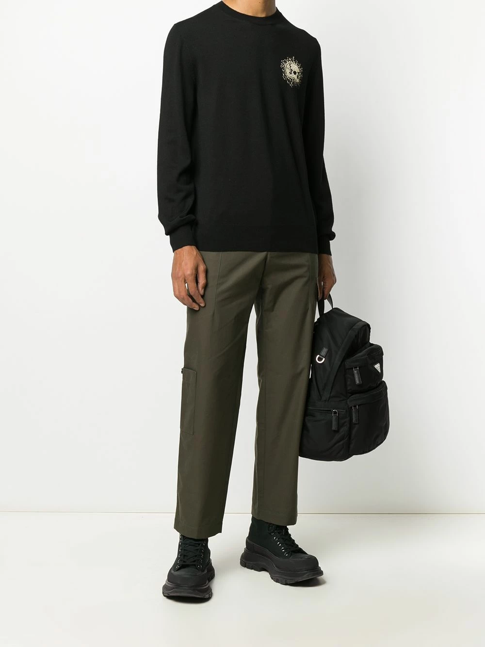 Alexander McQueen Skull motif sweashirt 2 Alexander McQueen skull-motif sweashirt