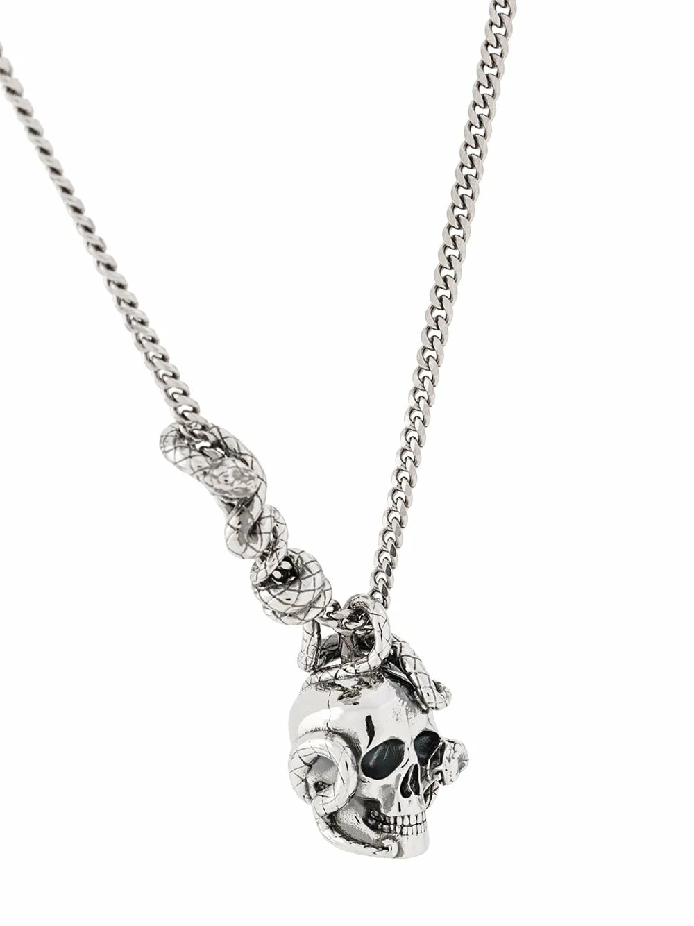 Alexander McQueen Skull and Snake pendant necklace 3 Alexander McQueen Skull and Snake pendant necklace