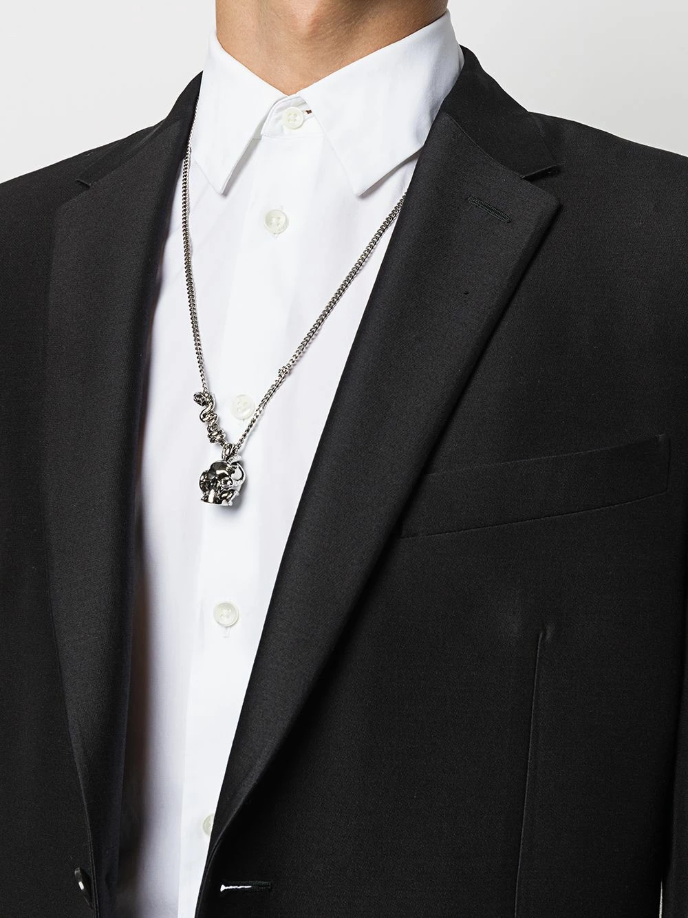 Alexander McQueen Skull and Snake pendant necklace 2 Alexander McQueen Skull and Snake pendant necklace