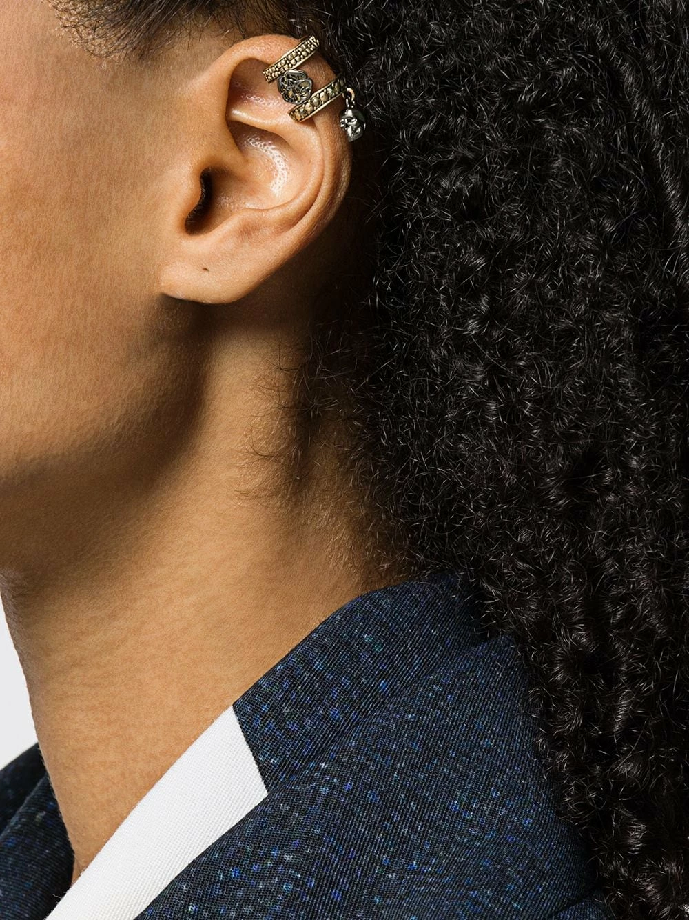 Alexander McQueen Skull pendant earcuff 2 Alexander McQueen skull pendant earcuff