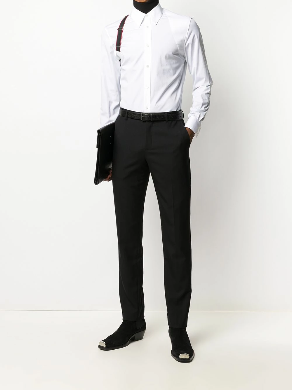 Alexander McQueen Single brace detail shirt 2 Alexander McQueen single brace detail shirt