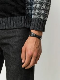 Alexander McQueen double wrap skull bracelet