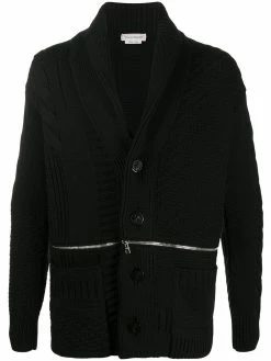 Alexander McQueen zip-detail button-up cardigan