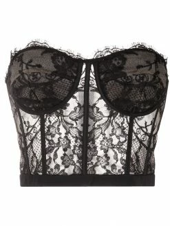 Alexander McQueen lace strapless bustier