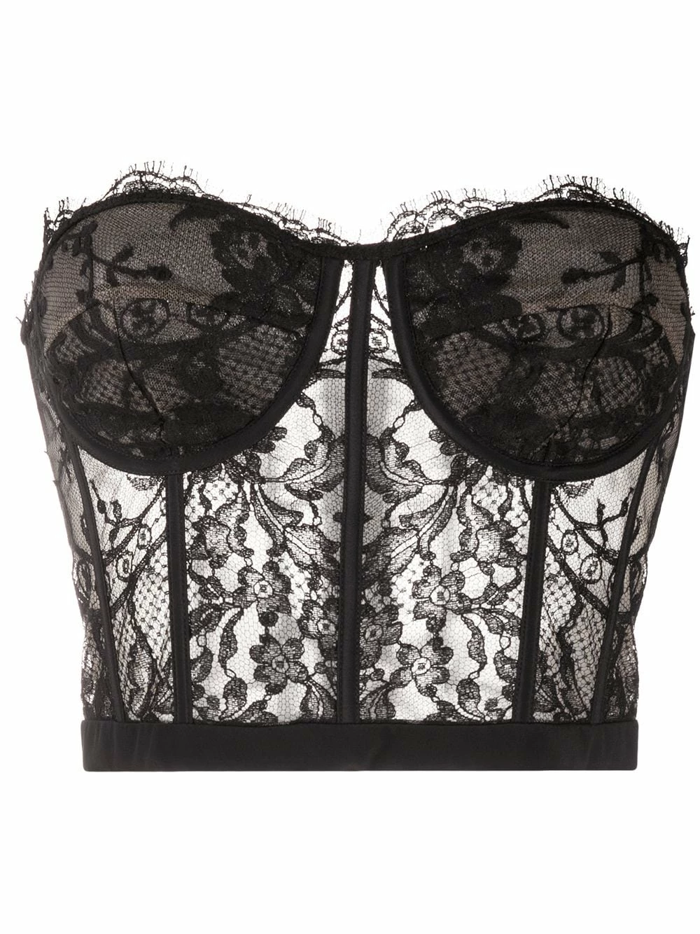Alexander McQueen Lace strapless bustier 1 Alexander McQueen lace strapless bustier